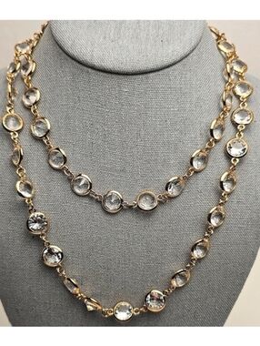 [ANN TAYLOR] Gold & Crystal Multi Layer Necklace NWT